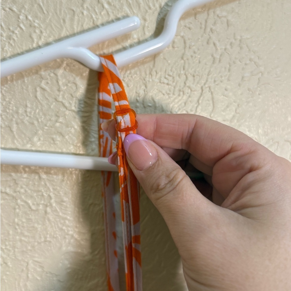 Echo Orange and White Floral Hawaiian Print Flowy Sun Dress Size Medium NWT - Picture 7 of 7